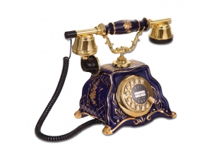 Barok Porselen Kobalt Antik Telefon Anna Bell